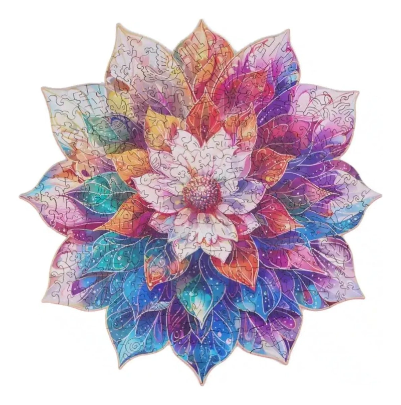 PUZZLE DE MADERA MANDALA MYSTIC FLOWER 200 PIEZAS - 4