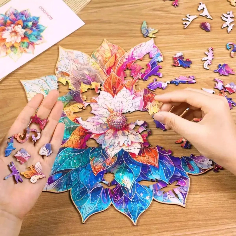 PUZZLE DE MADERA MANDALA MYSTIC FLOWER 200 PIEZAS - 5