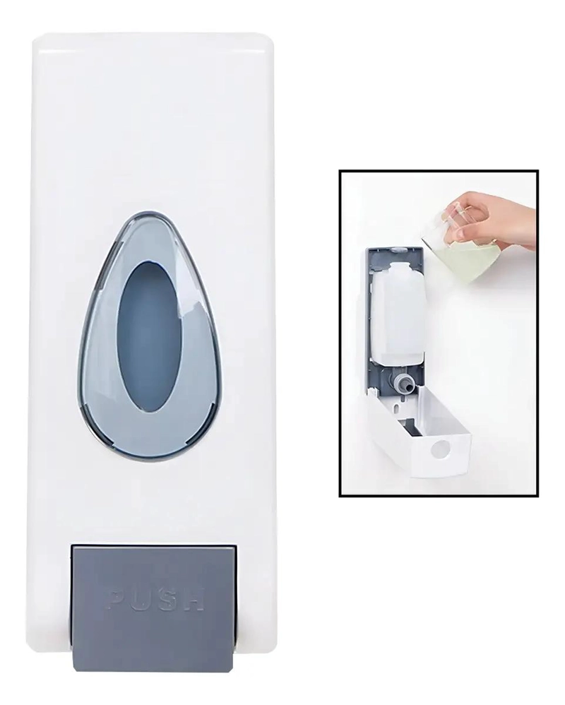 DISPENSADOR DE JABON LIQUIDO PLASTICO 1000ML PARA MURO - 2