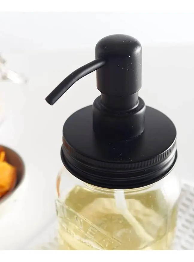 DISPENSADOR DE JABON DE VIDRIO 500ML TRANSPARENTE - 3