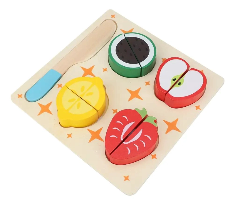 JUGUETE DIDACTICO DE MADERA PARA CORTAR FRUTAS MONTESSORI - 5