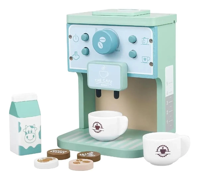 CAFETERA DE MADERA PARA NIÑOS JUEGO DE ROL MONTESSORI - 1