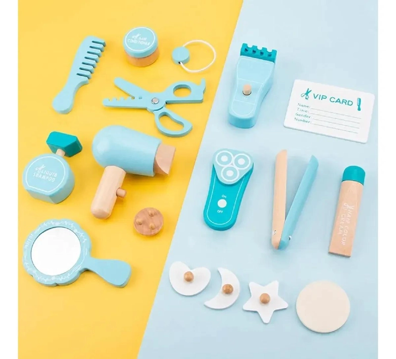 JUEGO DE ROL PELUQUERIA DE MADERA PARA NIÑOS - 2