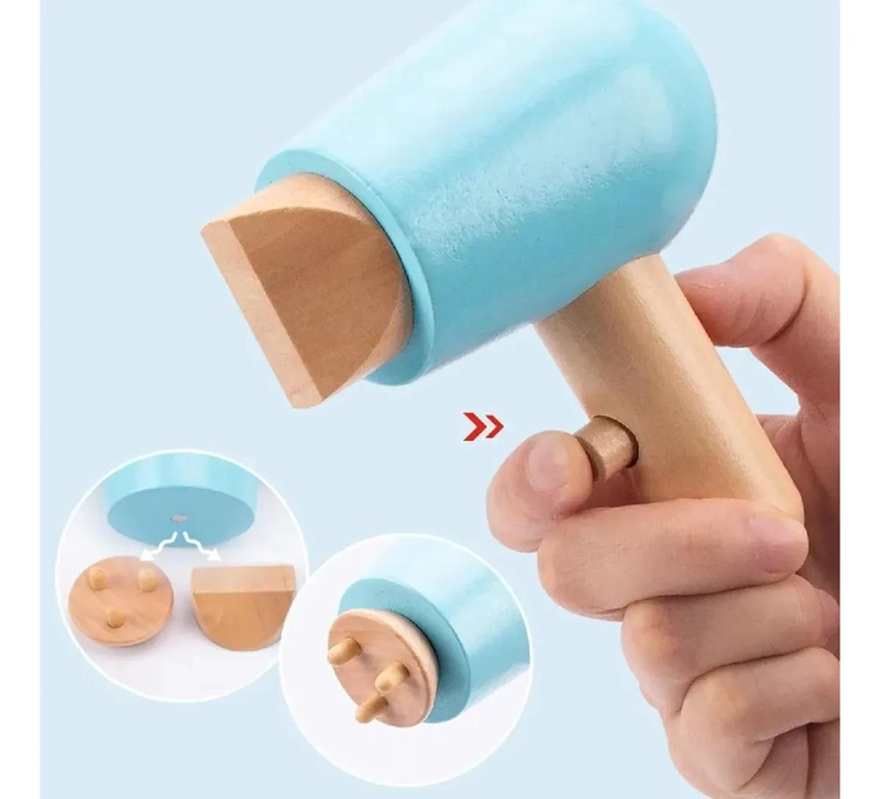 JUEGO DE ROL PELUQUERIA DE MADERA PARA NIÑOS - 5