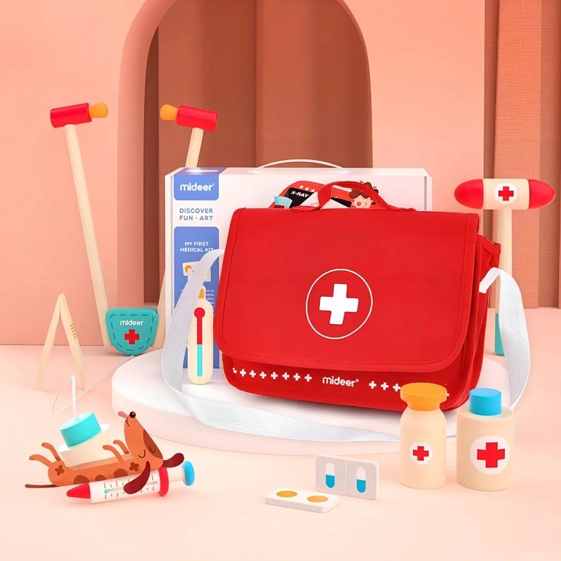 KIT ME DICO INFANTIL DE MADERA CON 14 ACCESORIOS - 2