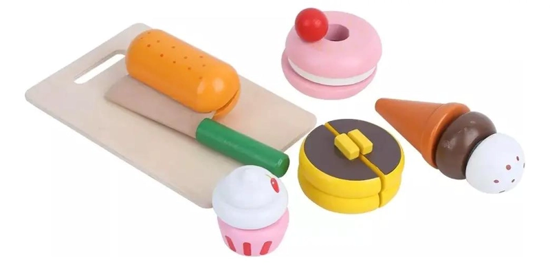 CAJA DE POSTRES DE MADERA PARA CORTAR - 2