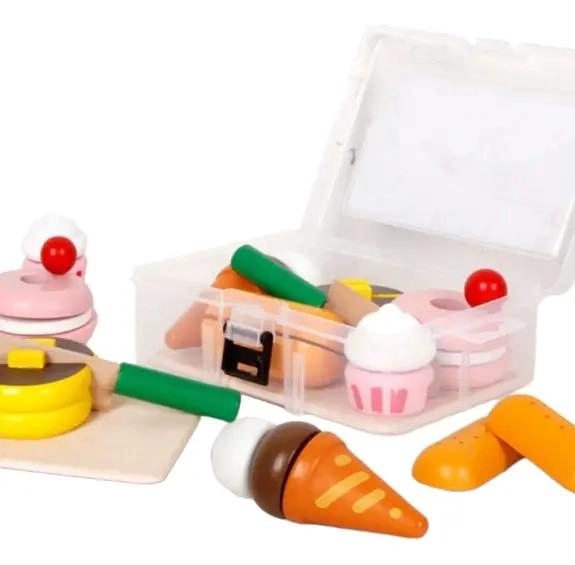 CAJA DE POSTRES DE MADERA PARA CORTAR - 3
