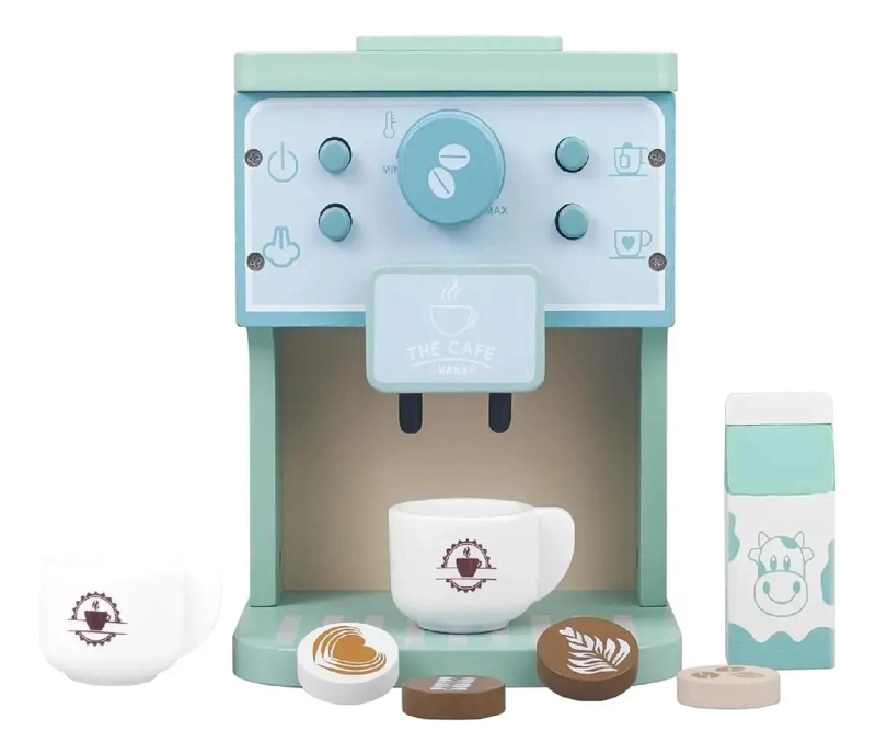 CAFETERA DE ESPRESSO DE MADERA DIDACTICA PARA NIÑOS - 2