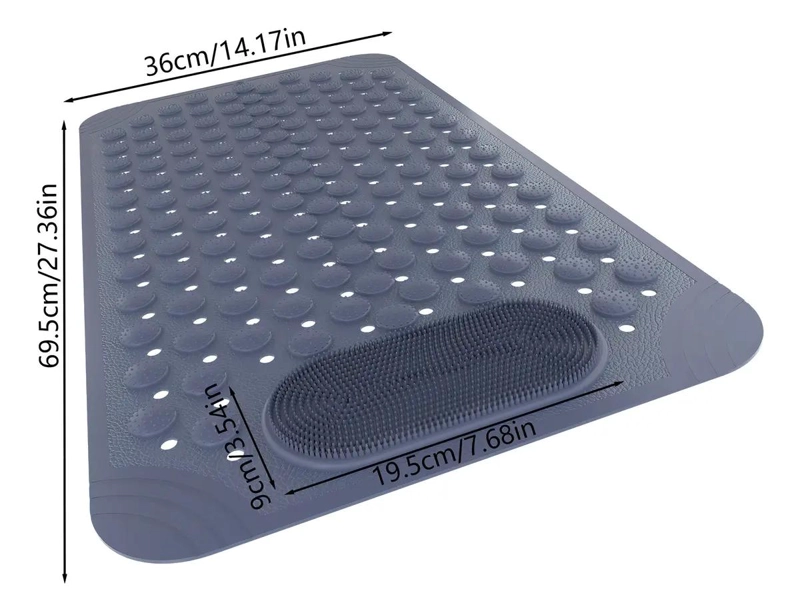 TAPETE ANTIDESLIZANTE PARA DUCHA 36X69 CM GRIS - 2