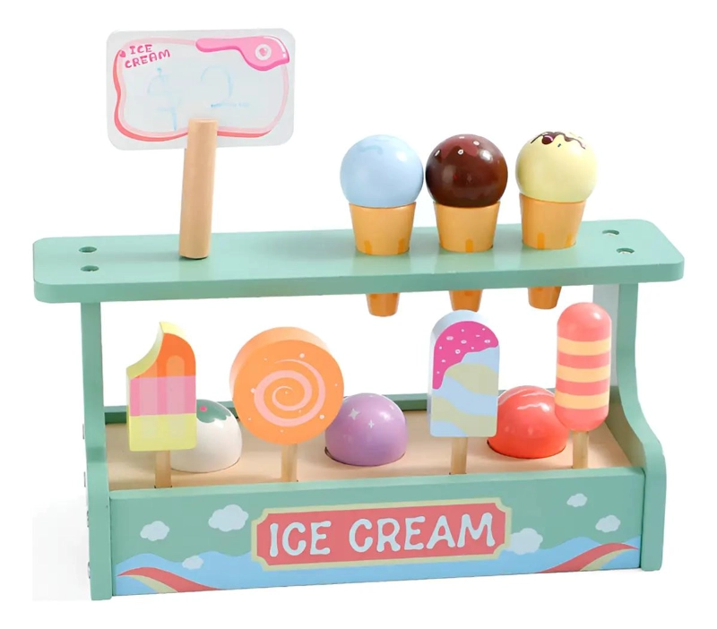 JUGUETE DE MADERA HELADOS, PALETAS Y CONOS - 1