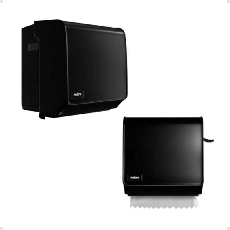 DISPENSADOR DE TOALLAS BRAVE BLACK CON PALANCA - 3