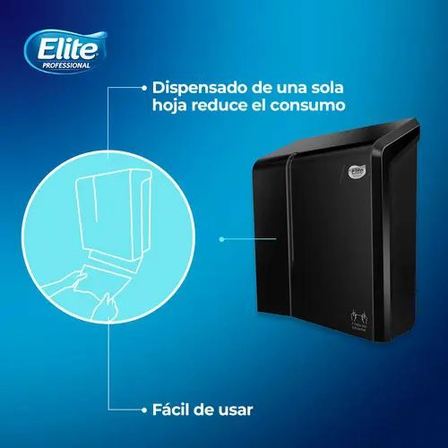 DISPENSADOR DE TOALLAS INTERFOLIADAS NEGRO - 2