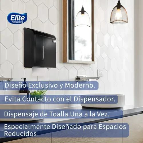 DISPENSADOR DE TOALLAS INTERFOLIADAS NEGRO - 3