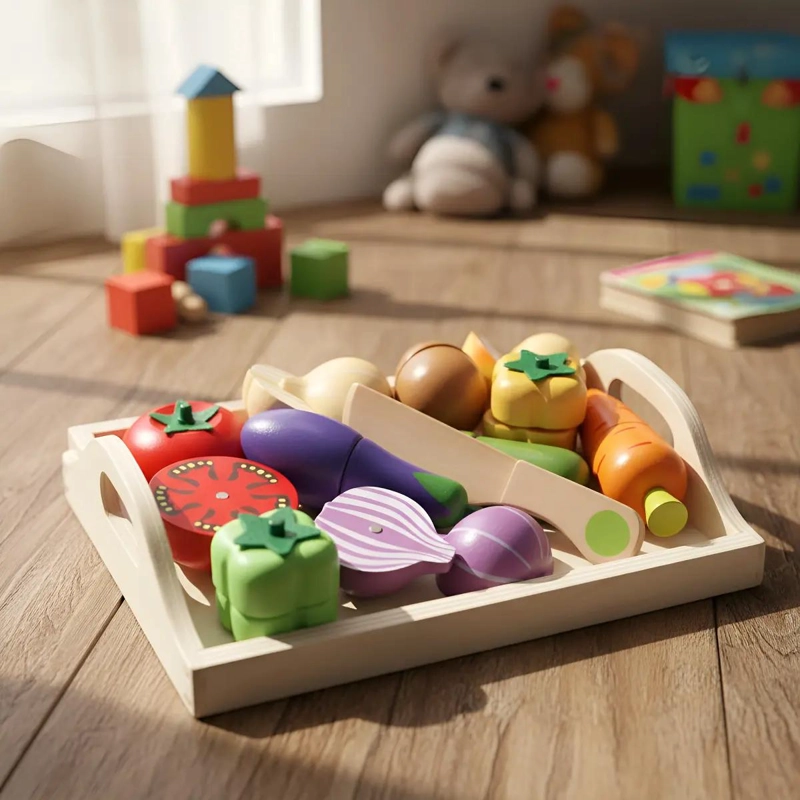SET DE BANDEJAS PARA CORTAR VERDURAS DE MADERA CON IMAN - 1