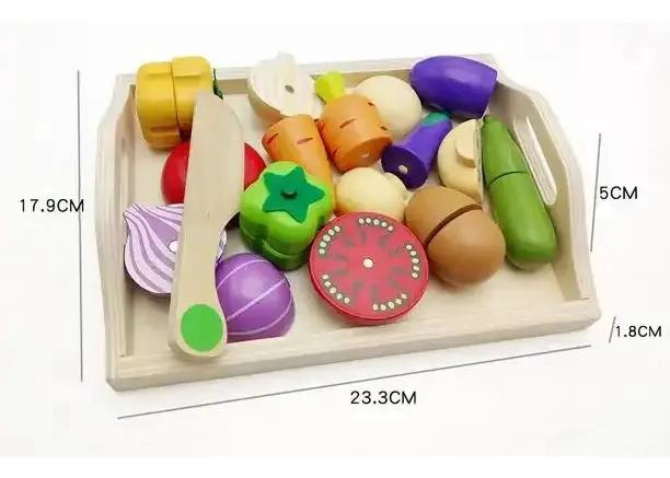 SET DE BANDEJAS PARA CORTAR VERDURAS DE MADERA CON IMAN - 5