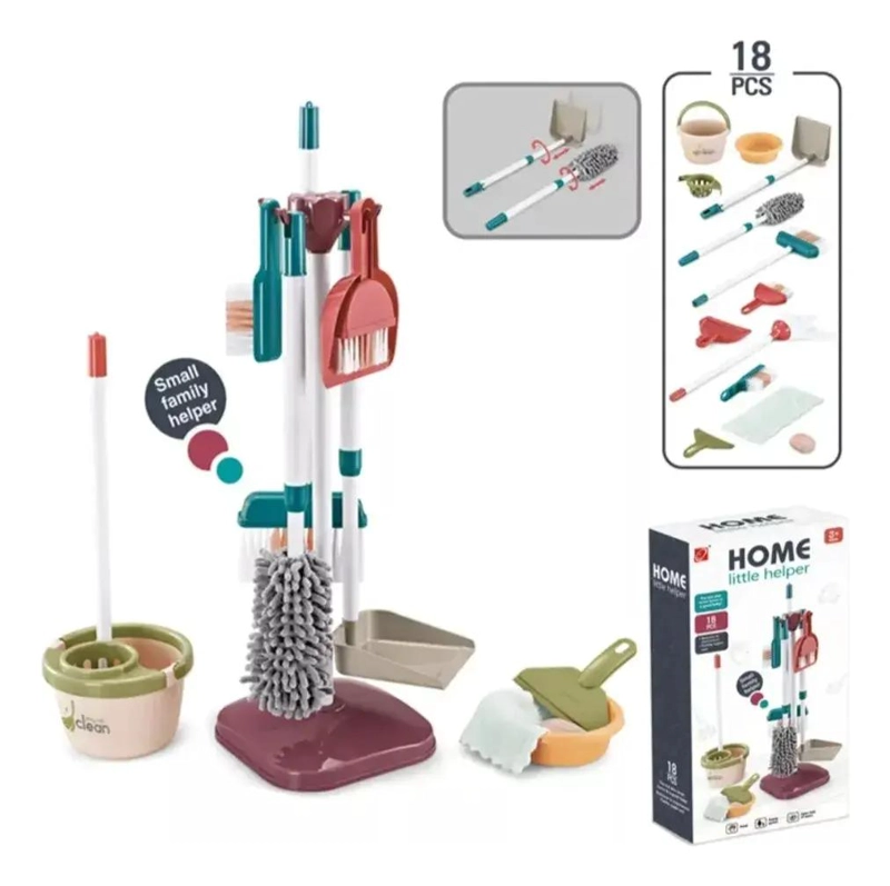 KIT DE ASEO DIDACTICO CON ESCOBA DE SIMULACION - 2
