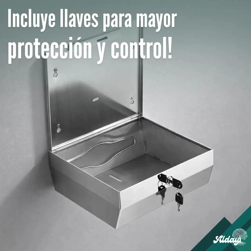 DISPENSADOR DE TOALLAS INTERFOLIADAS DE ACERO INOXIDABLE - 2