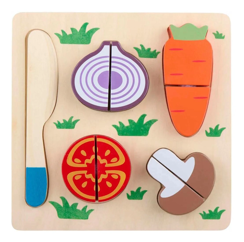 JUGUETE DIDACTICO DE MADERA PARA CORTAR VERDURAS - 2