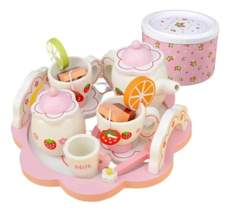 JUEGO DIDACTICO DE TAZAS DE TE  DE MADERA PARA NIÑOS - 3
