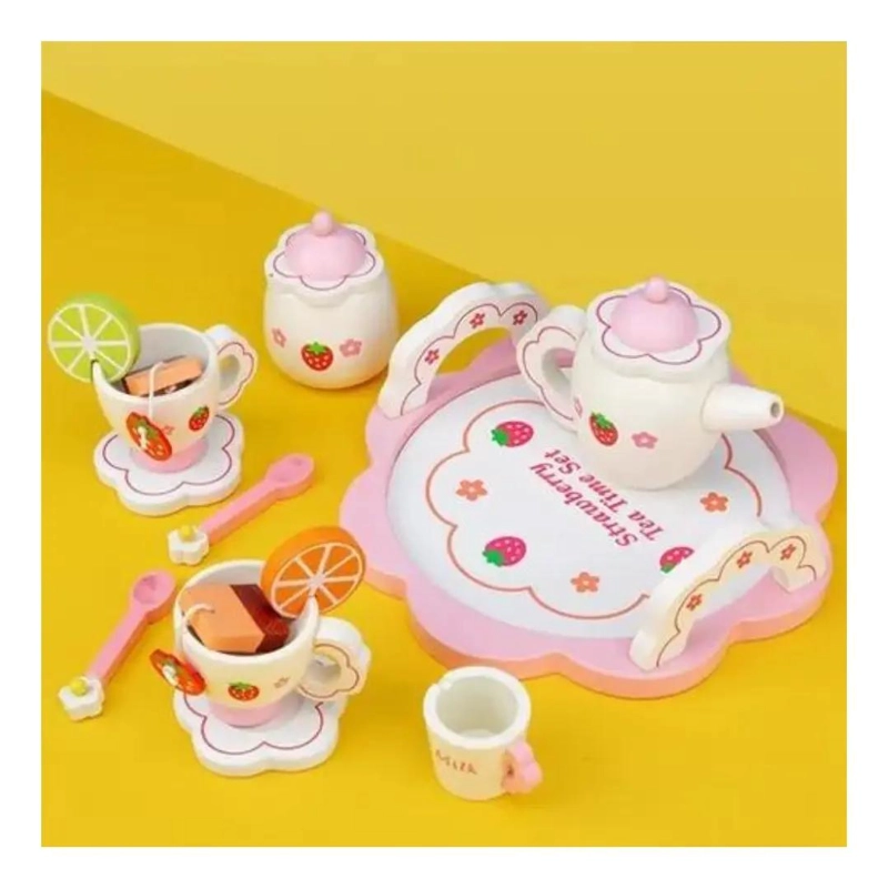 JUEGO DIDACTICO DE TAZAS DE TE  DE MADERA PARA NIÑOS - 5