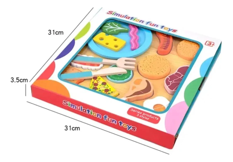 JUGUETE DIDACTICO DE MADERA CON FRUTAS Y VERDURAS IMANTAD - 5