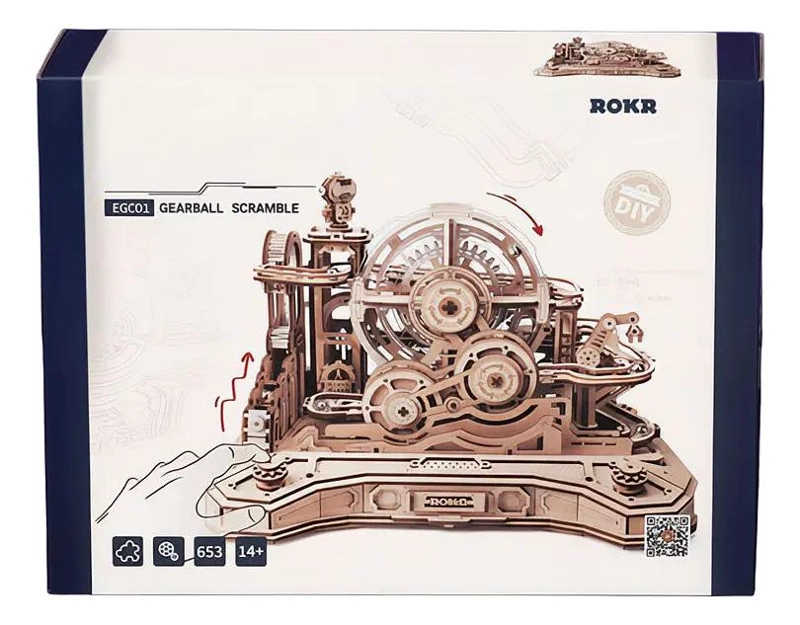 PUZZLE 3D DE MADERA GEAR BALL CHALLENGE 653 PIEZAS - 2