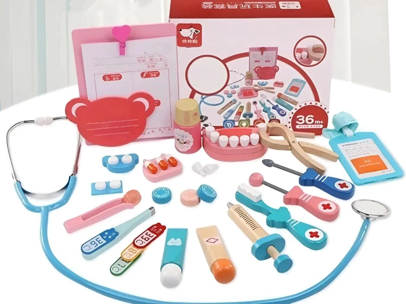 SET DE JUEGO DE ROLES DOCTOR Y DENTISTA EN MADERA - 1