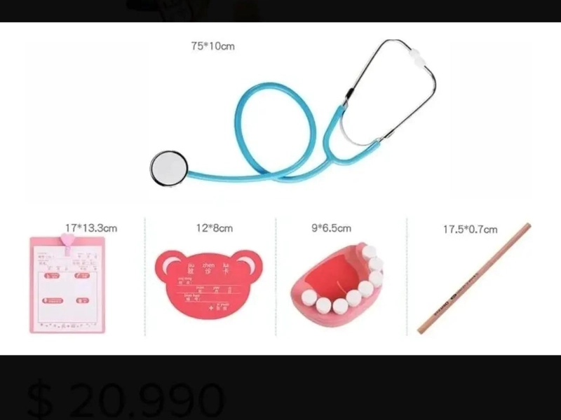 SET DE JUEGO DE ROLES DOCTOR Y DENTISTA EN MADERA - 4