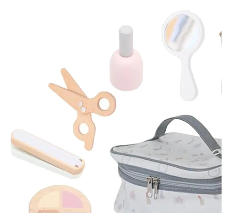 JUEGO DE MAQUILLAJE Y PELUQUERIA INFANTIL DE MADERA - 5