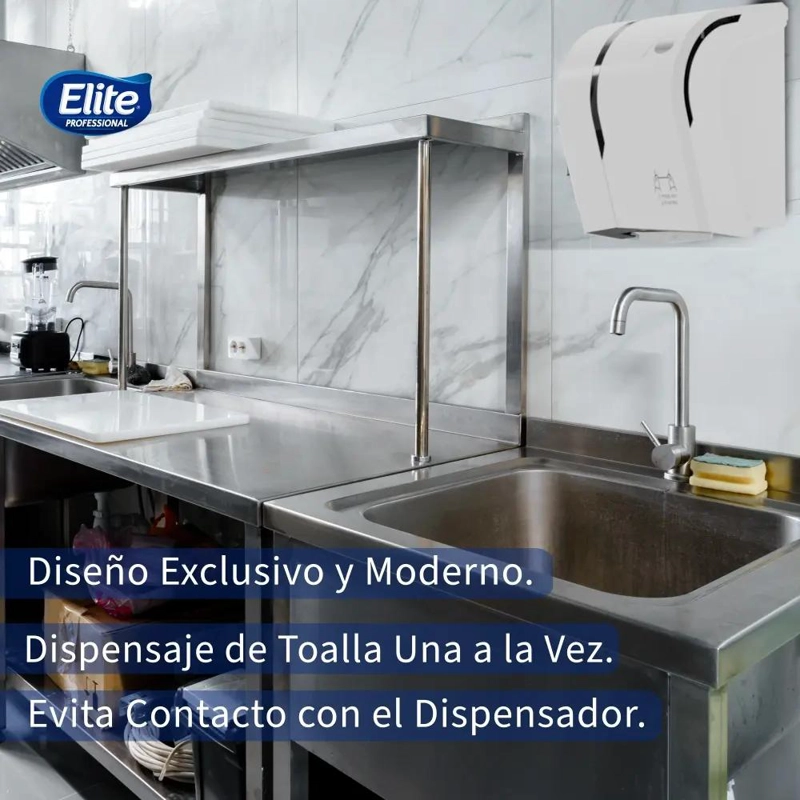 DISPENSADOR DE TOALLA AUTOCORTE BLANCO - 3