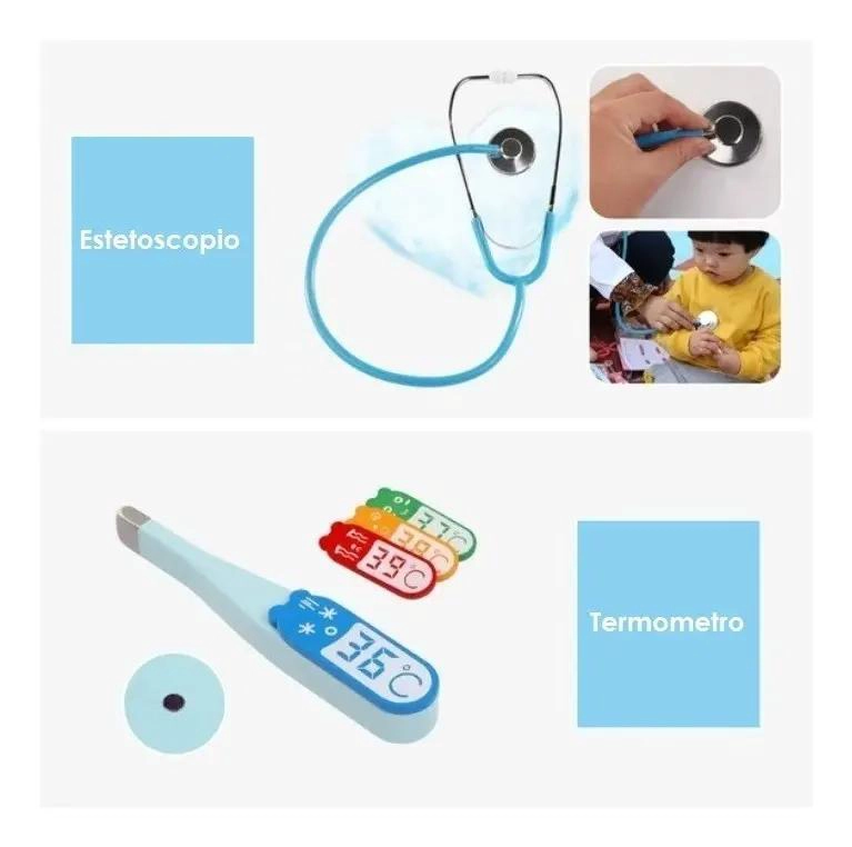JUEGO DIDACTICO DE DOCTOR EN MADERA PARA NIÑOS - 3
