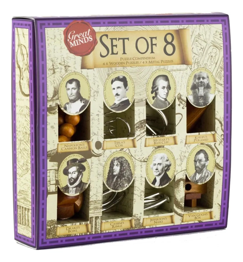 SET DE 8 PUZZLES DE MADERA Y METAL - 1