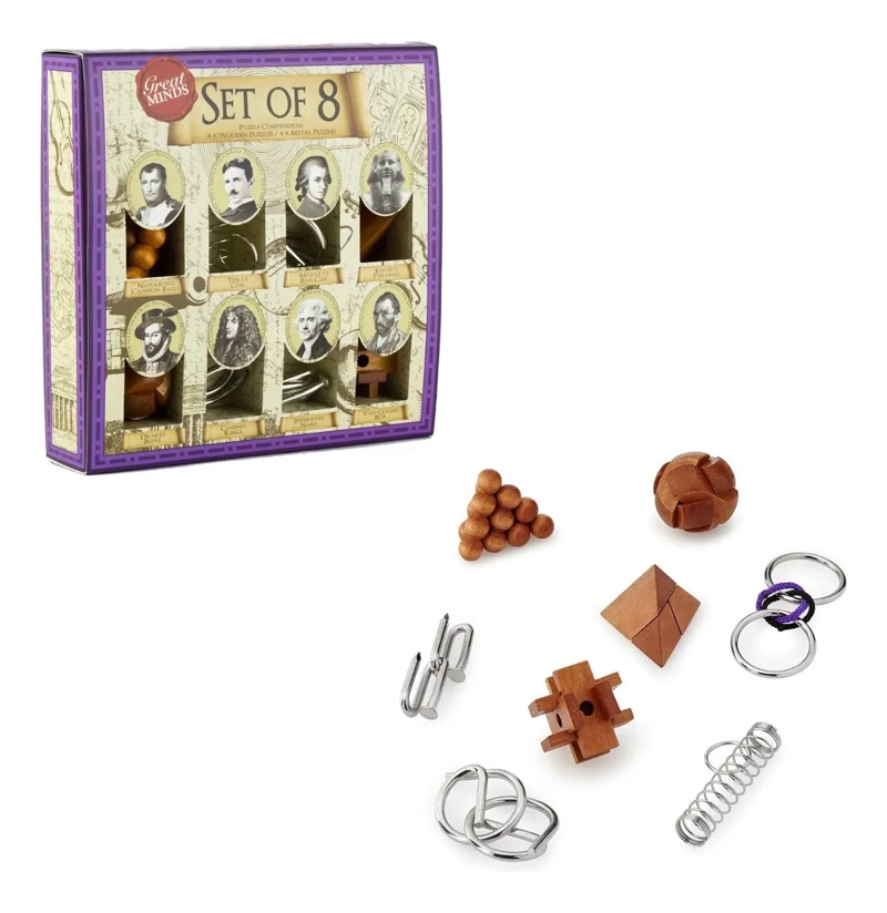 SET DE 8 PUZZLES DE MADERA Y METAL - 3