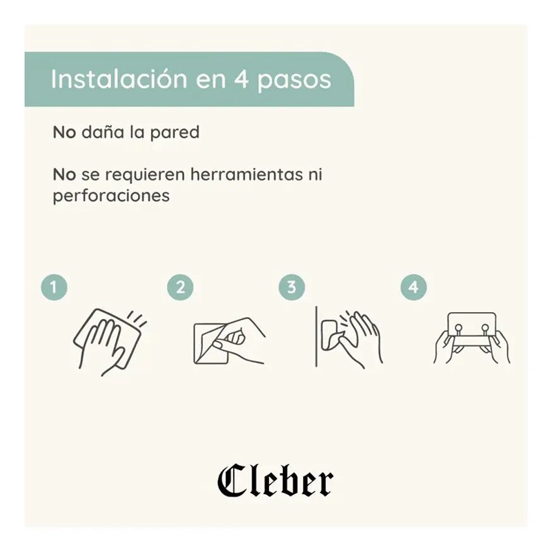 SET 2 REPISAS ADHESIVAS INOXIDABLES PARA DUCHA - 3