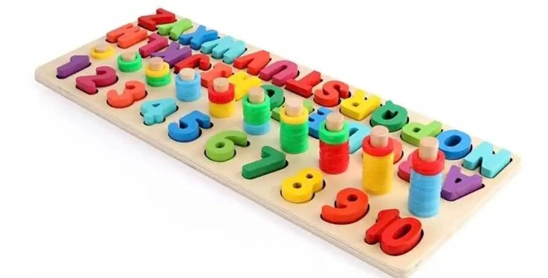 JUGUETE DIDACTICO PUZZLES DE NUMEROS Y LETRAS PARA NIÑOS - 1