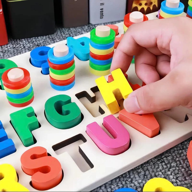 JUGUETE DIDACTICO PUZZLES DE NUMEROS Y LETRAS PARA NIÑOS - 2