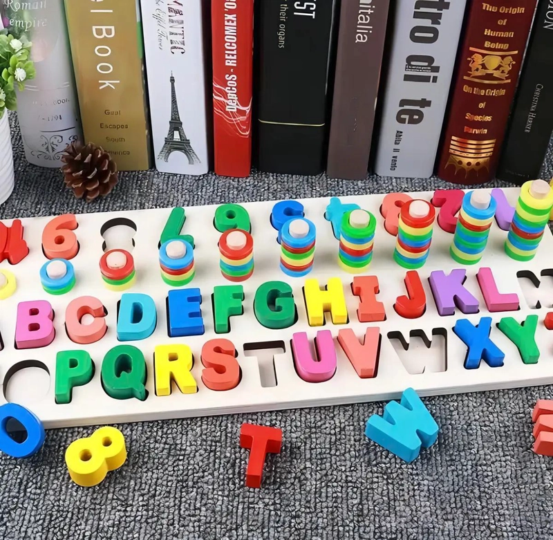 JUGUETE DIDACTICO PUZZLES DE NUMEROS Y LETRAS PARA NIÑOS - 5