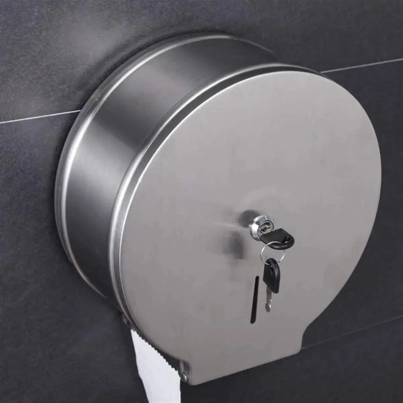 DISPENSADOR DE PAPEL HIGIE NICO JUMBO INDUSTRIAL ACERO INO - 2