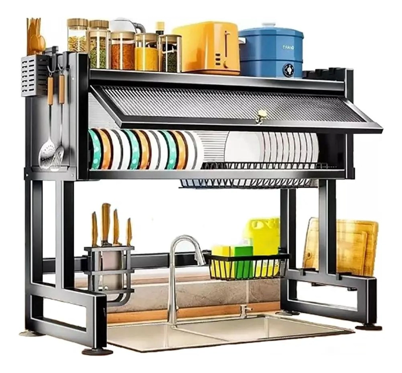 ESCURRIDOR DE PLATOS 2 NIVELES PARA COCINA - 1