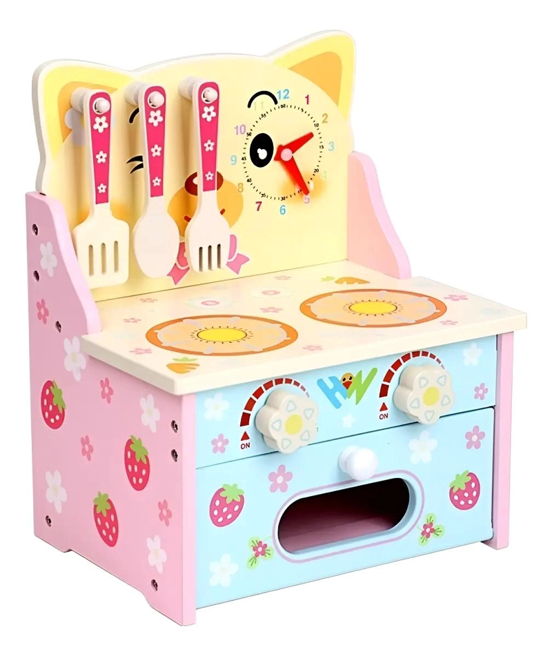JUEGO DE COCINA DIDACTICO DE MADERA PARA NIÑOS - 1