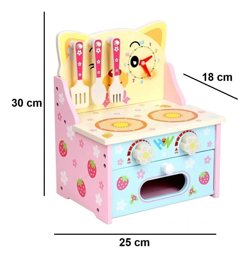 JUEGO DE COCINA DIDACTICO DE MADERA PARA NIÑOS - 2