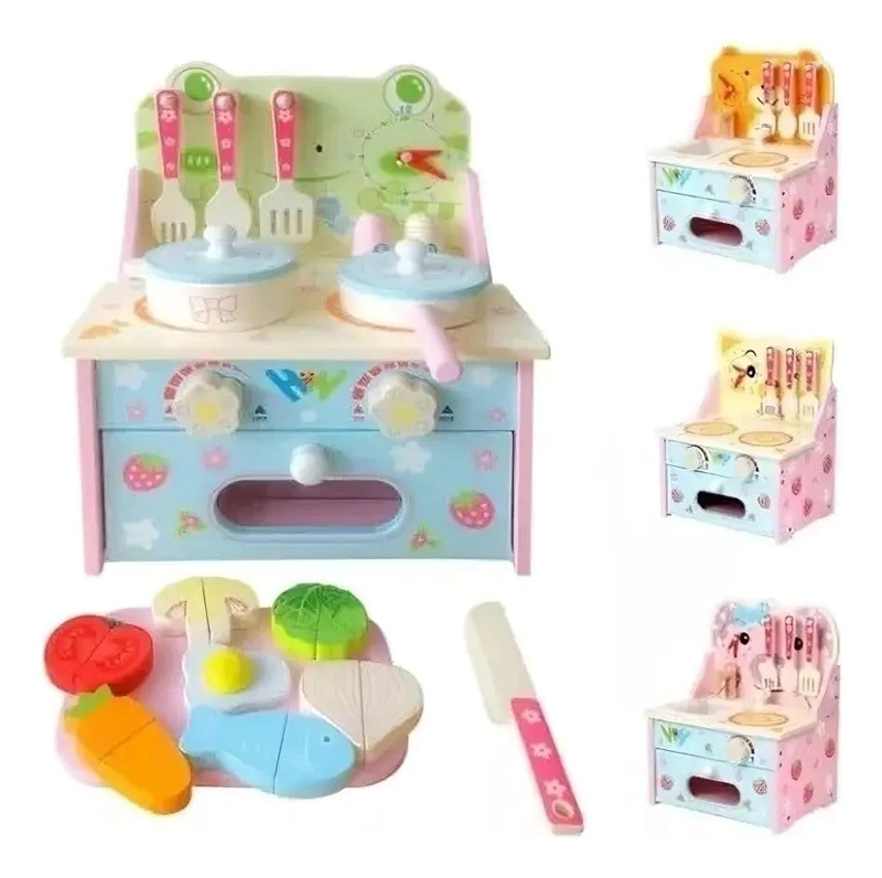 JUEGO DE COCINA DIDACTICO DE MADERA PARA NIÑOS - 3