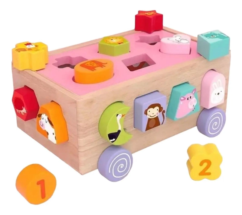 JUGUETE DE MADERA PARA EDUCACION TEMPRANA INFANTIL - 1
