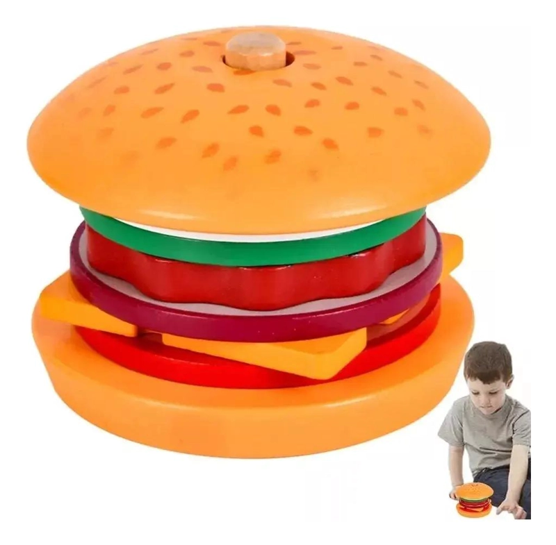 JUGUETE MONTESSORI APILAMIENTO HAMBURGUESAS MADERA - 3