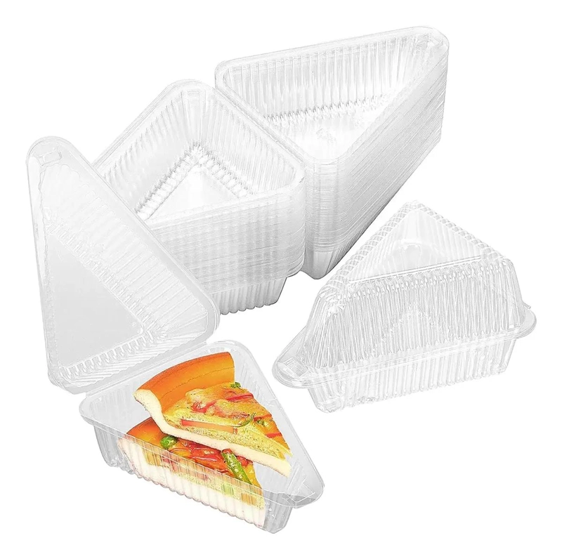 ENVASE TRIANGULAR PARA TORTA 13X10X7 CM 100 UNIDADES - 1