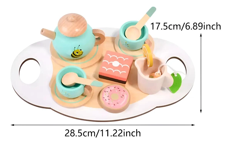JUEGO DE TE  MONTESSORI DE MADERA CON ACCESORIOS - 2