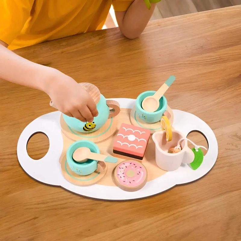 JUEGO DE TE  MONTESSORI DE MADERA CON ACCESORIOS - 3