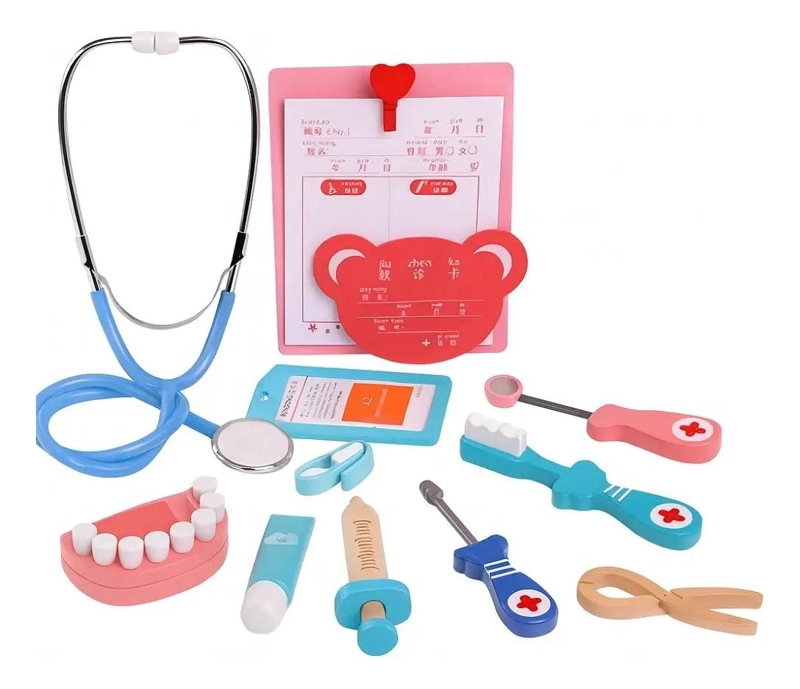 KIT DIDACTICO INFANTIL DENTISTA DE MADERA - 2