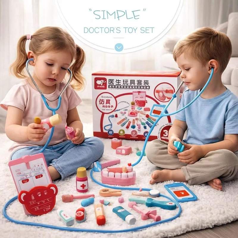 KIT DIDACTICO INFANTIL DENTISTA DE MADERA - 4