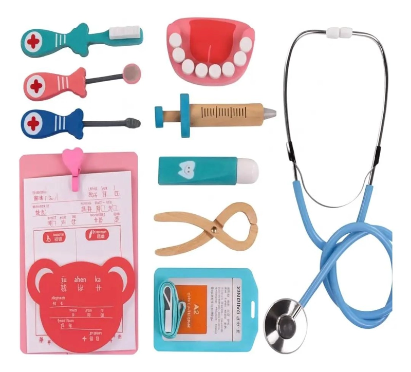 KIT DIDACTICO INFANTIL DENTISTA DE MADERA - 5